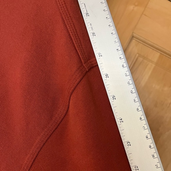 L.L.Bean zip sweatshirt, burnt orange, grey, fuzzy, thick, warm, great condition - Picture 6 of 6